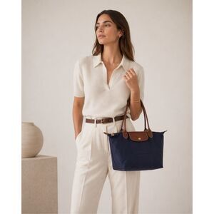 LONGCHAMP Medium Le Pliage Nylon Shoulder Tote, navy $155